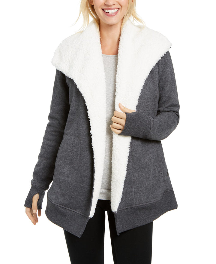 Ideology Womens Sherpa Fleece Lined Wrap