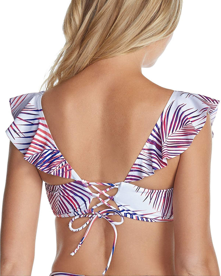 Raisins Juniors Back To Bali Palisades Ruffled Bikini Top