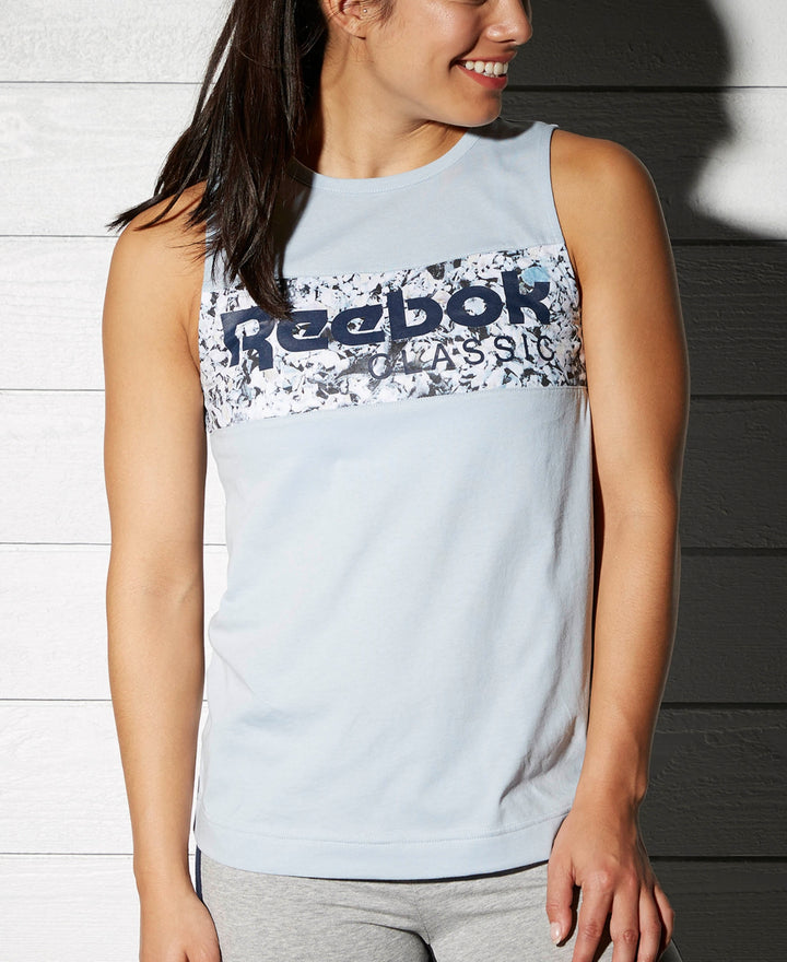 Reebok Womens Seaworn Logo Tank Top