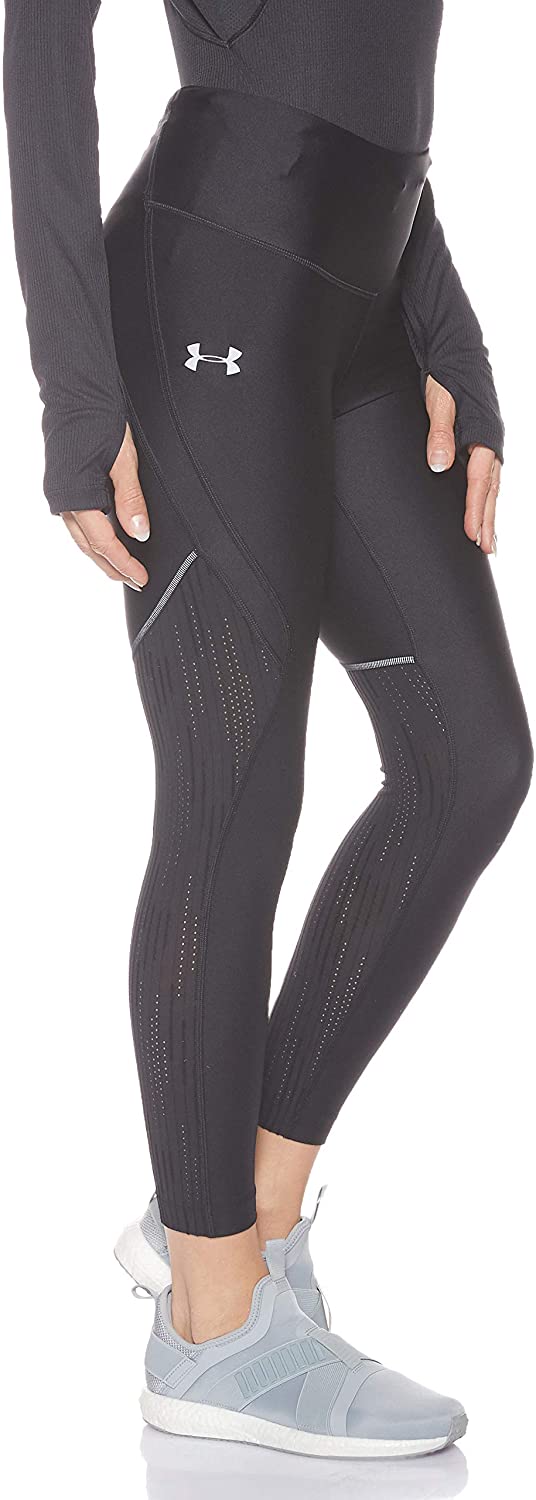 Under Armour Womens Armour Fly Fast Glare Raised Thread Running Crop Leggings