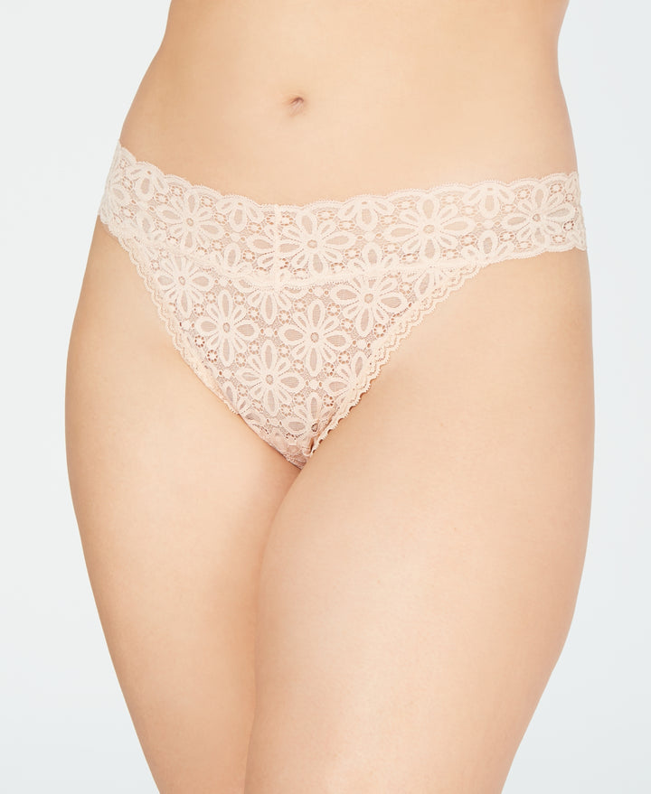 Jenni Womens Plus Size Lace Thong Underwear