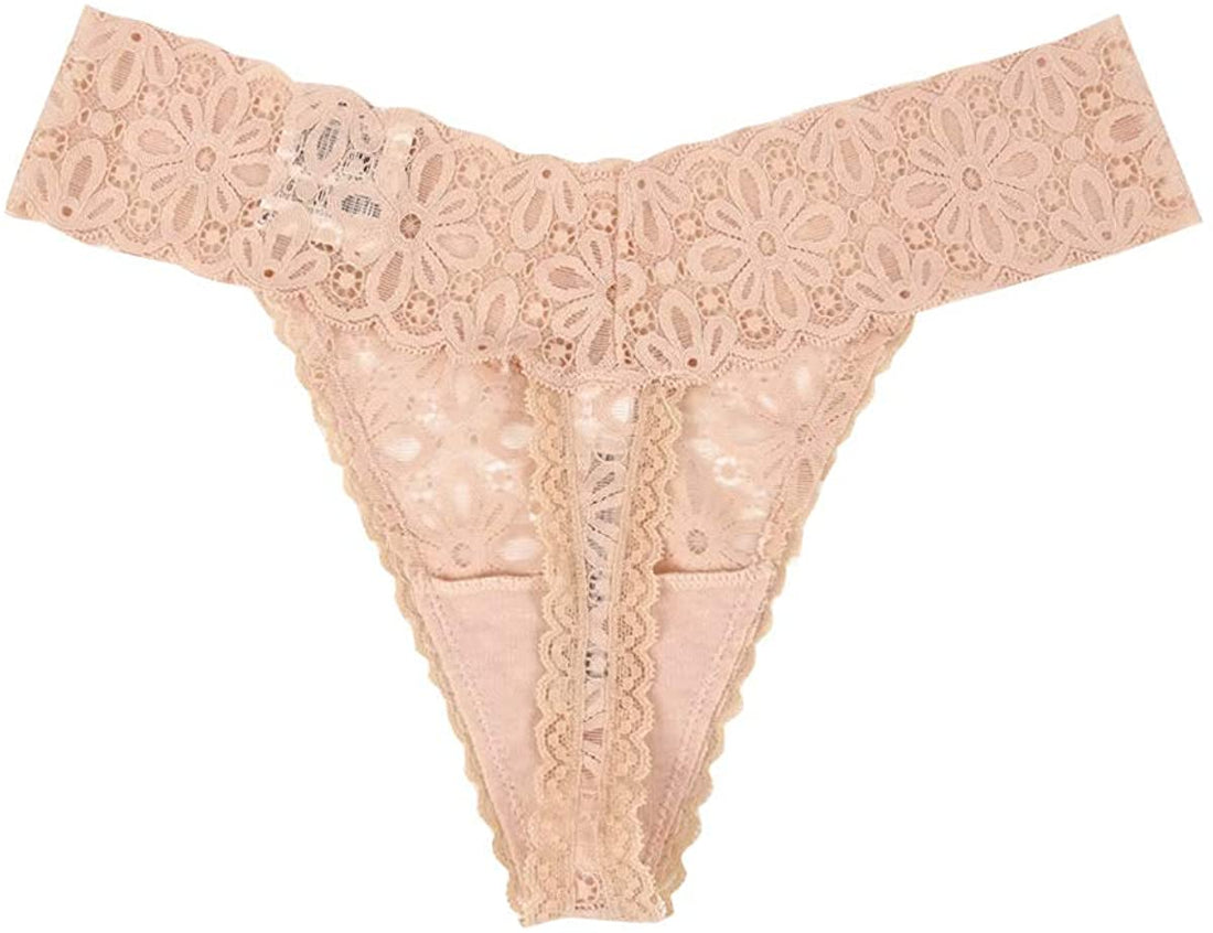 Jenni Womens Plus Size Lace Thong Underwear