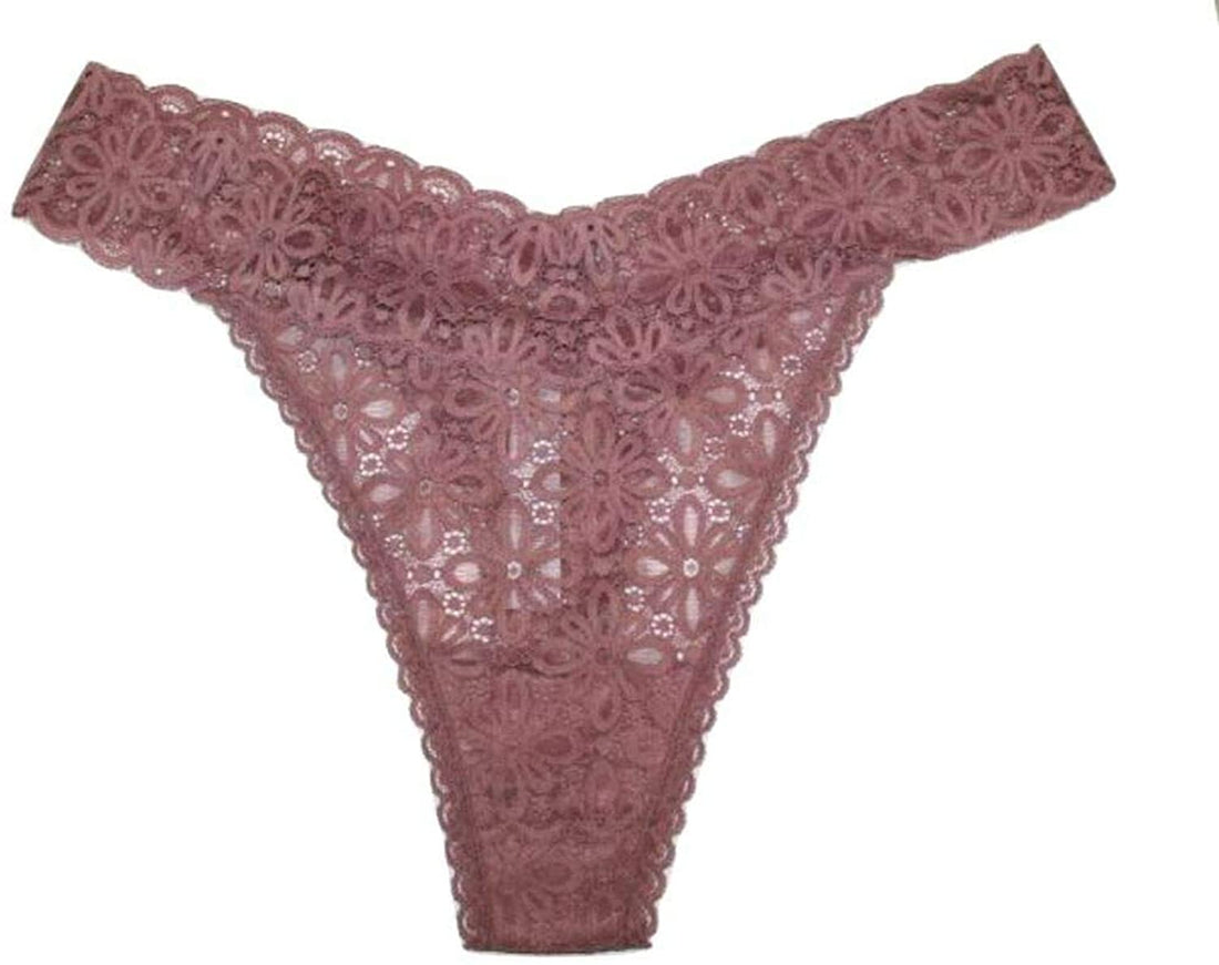 Jenni Womens Plus Size Lace Thong Underwear