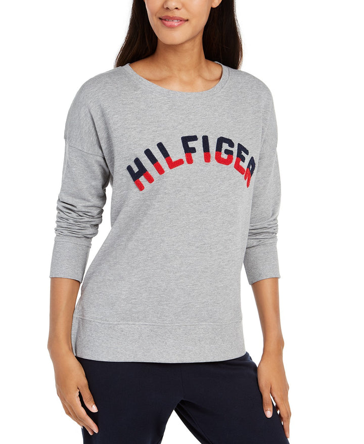 Tommy Hilfiger Womens Long Sleeve Pullover Sweatshirt Top