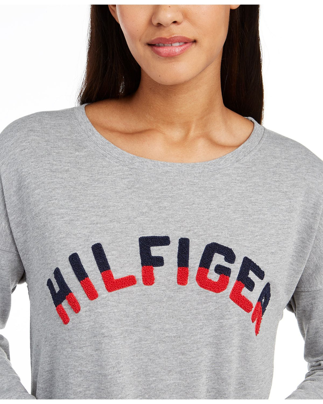 Tommy Hilfiger Womens Long Sleeve Pullover Sweatshirt Top