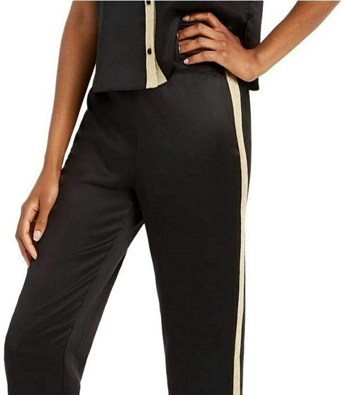 Inc International Concepts Womens Metallic-trim Pajama Set