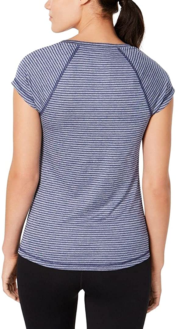 Ideology Womens Striped Rapid Dry Performance T-Shirt