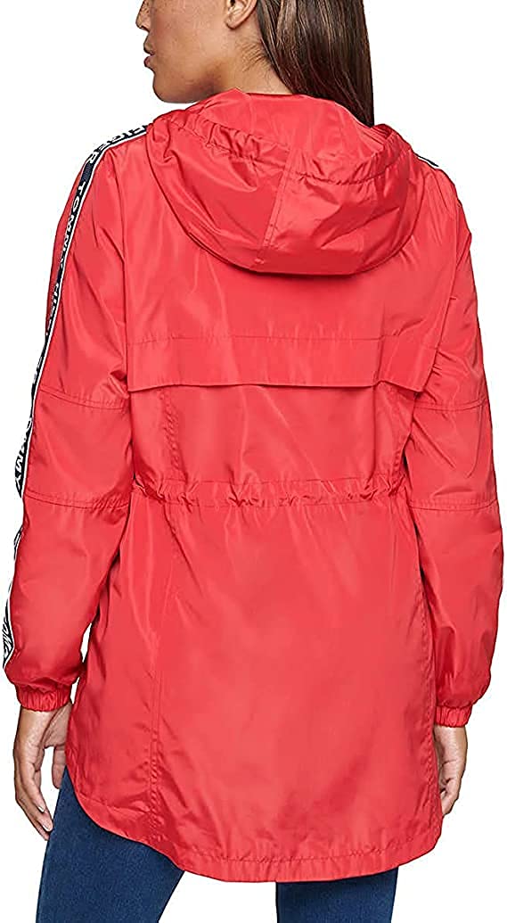 Tommy Hilfiger Womens Windbreaker Hooded Jacket