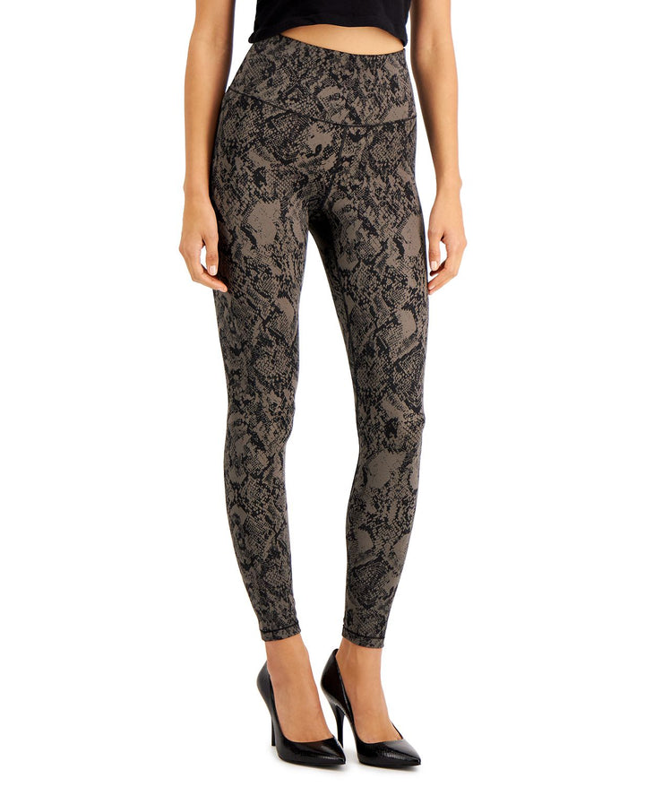 Inc International Concepts Womens Snakeskin-print Compression Leggings