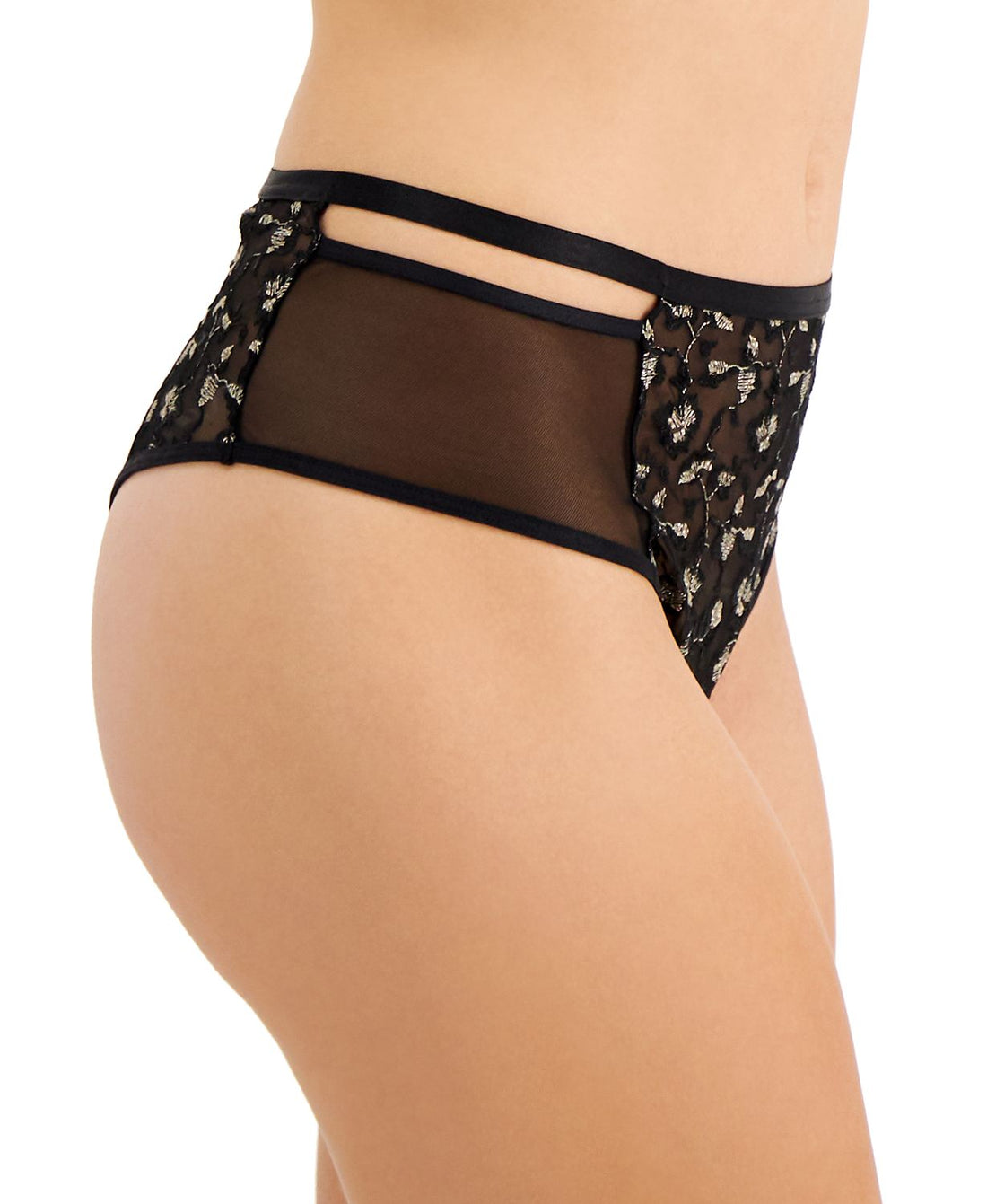 Jenni by Jennifer Moore Womens Lace Trim Thong