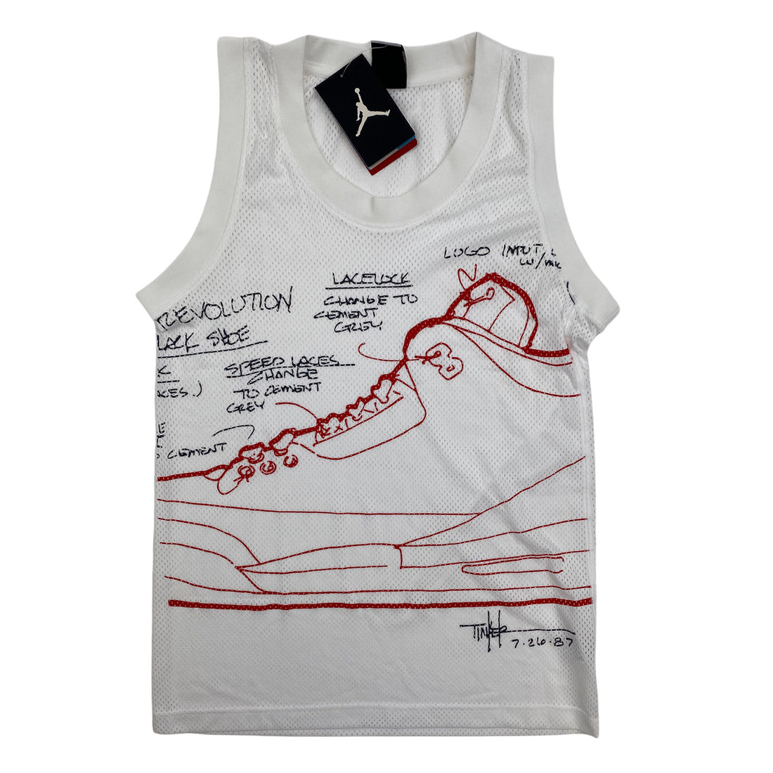 Jordan Mens Graphic Sketch Tank Top