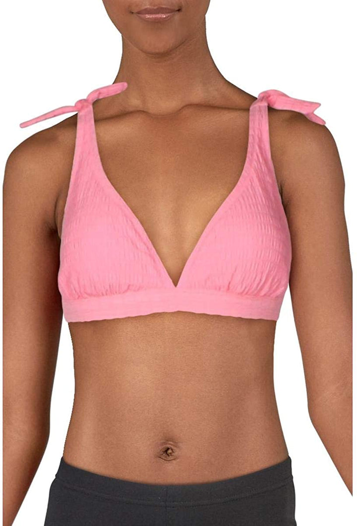 Jessica Simpson Womens Smocked Bow-Tie Bikini Tops