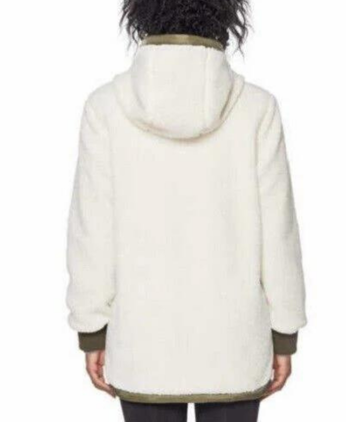 1 Madison Womens Soft Lining Attached Hood Fuzzy Jacket