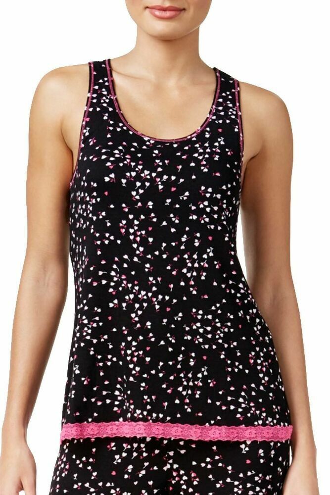 Jenni by Jennifer Moore Womens Sleepwear Printed Racerback Tank Top