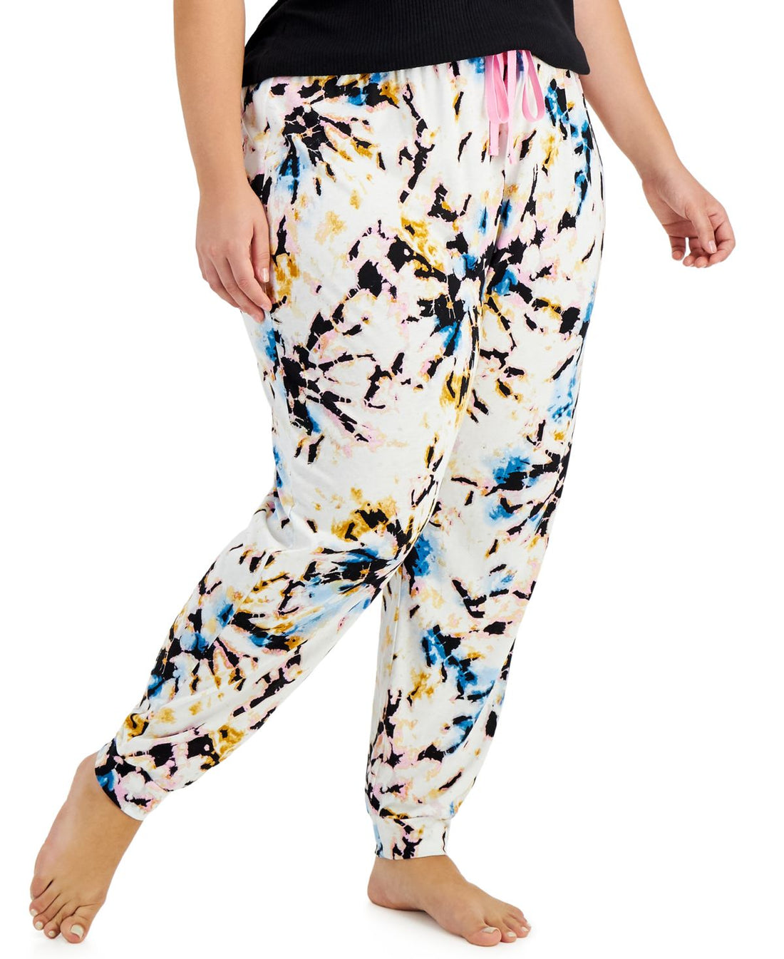 Jenni Womens Printed Jogger Pajama Pants