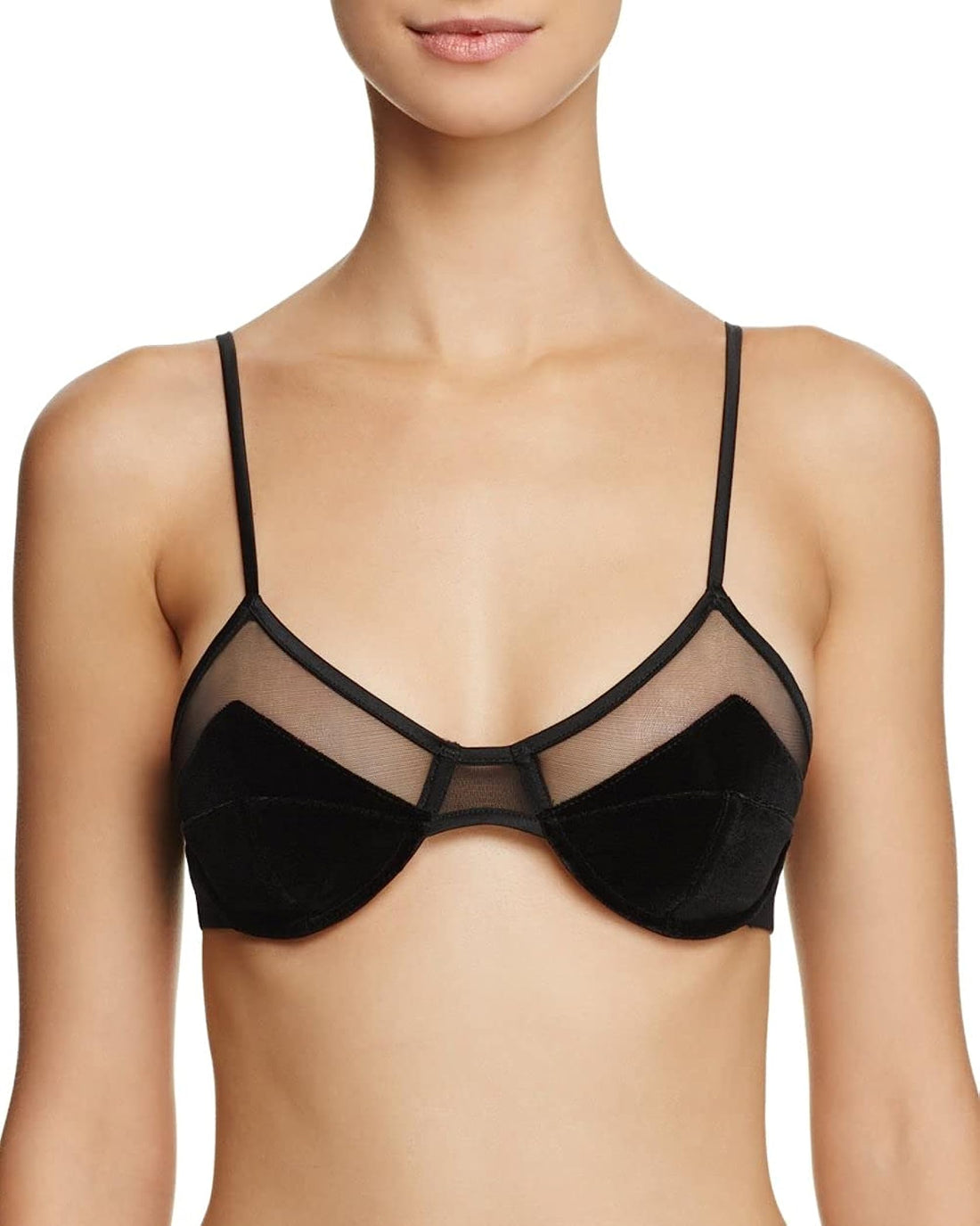 KENDALL + KYLIE Womens Mesh Balconette Underwire Bra