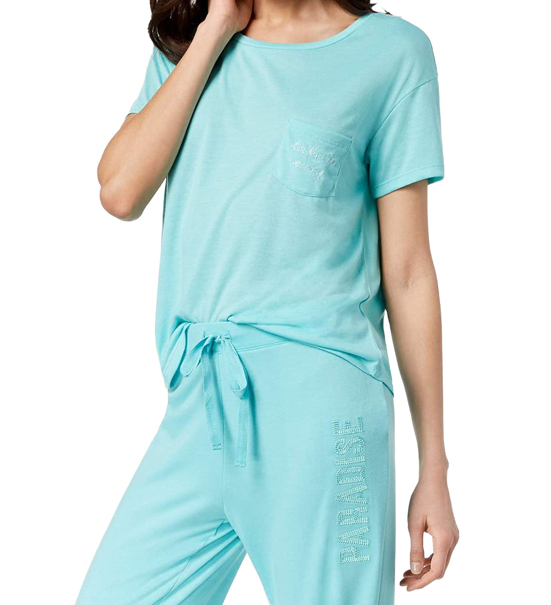 Jenni by Jennifer Moore Womens Sleepwear Graphic-Pocket Pajama T-Shirt