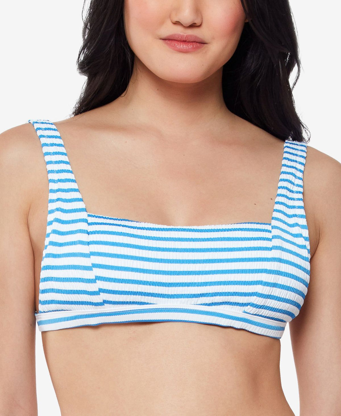 Jessica Simpson Womens Sunshine Stripe Retro Bikini Top