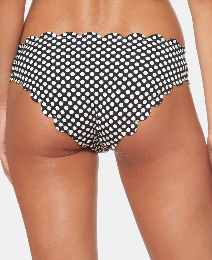 Jessica Simpson Womens Polka Dot Scalloped Bikini Bottoms