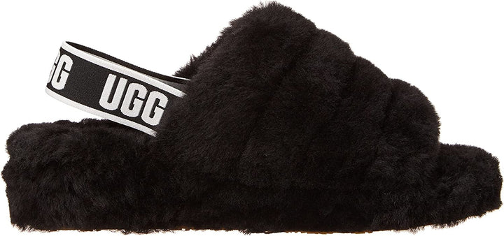 UGG Toddlers Fluff Yeah Slide Slipper Black