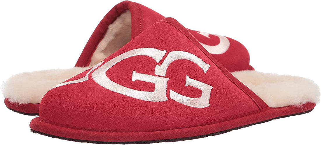 UGG Mens Scuff Logo Slipper Samba Red/Cream