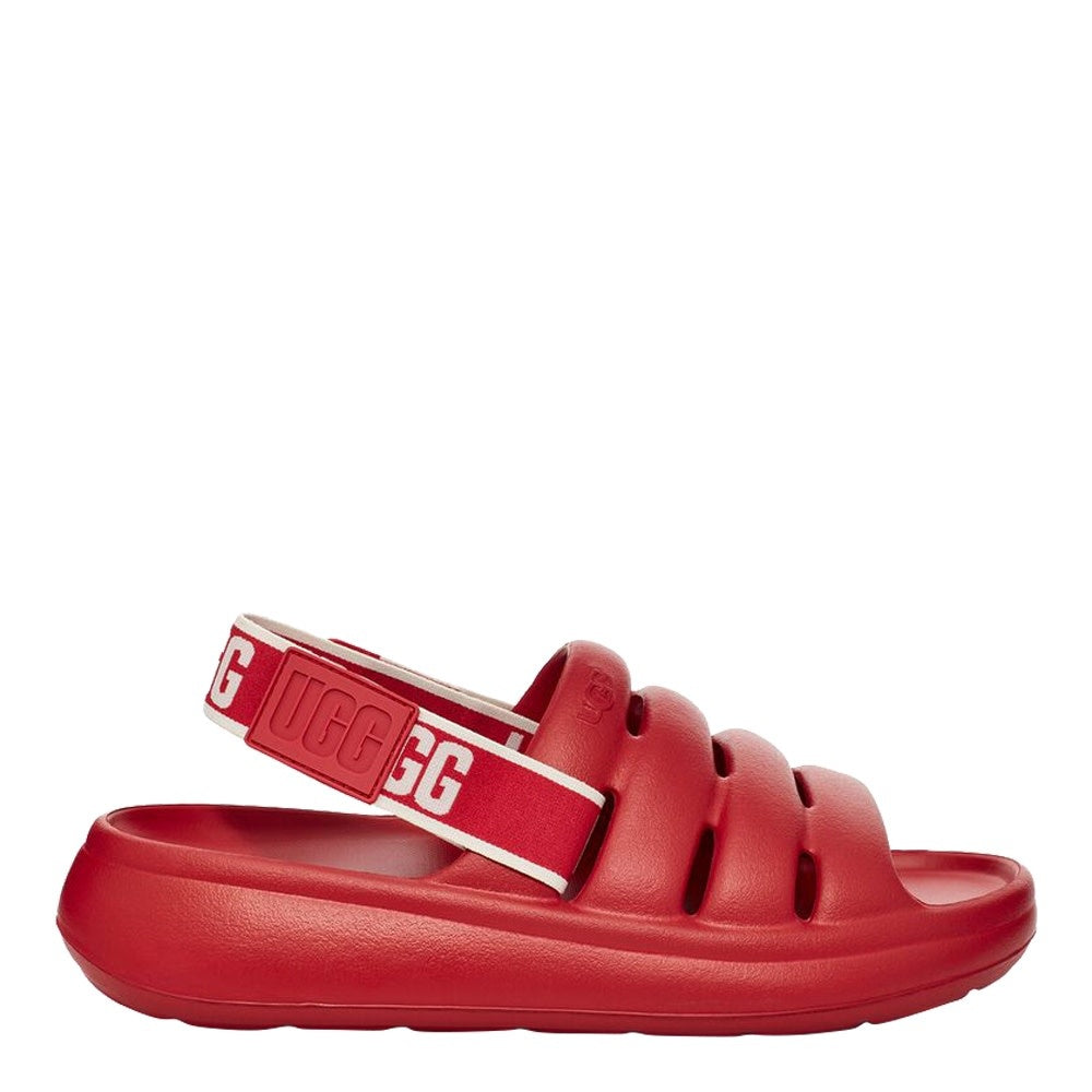 UGG Womens Sport Yeah Slides Samba Red