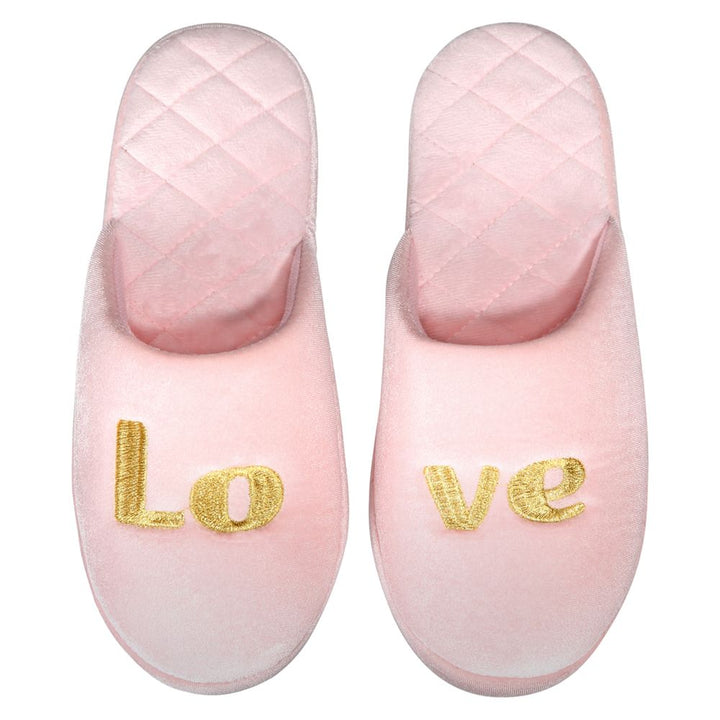 INC International Concepts Love Velour Scuff Slippers