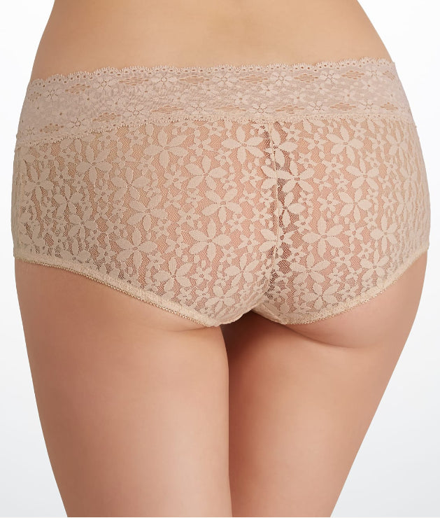 Wacoal Womens Halo Lace Boyshort Underwear