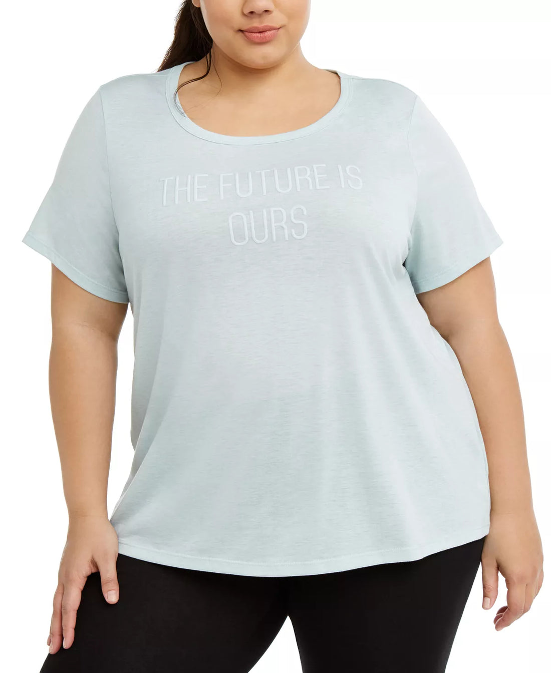 Ideology Womens Plus Size Active Graphic T-shirt