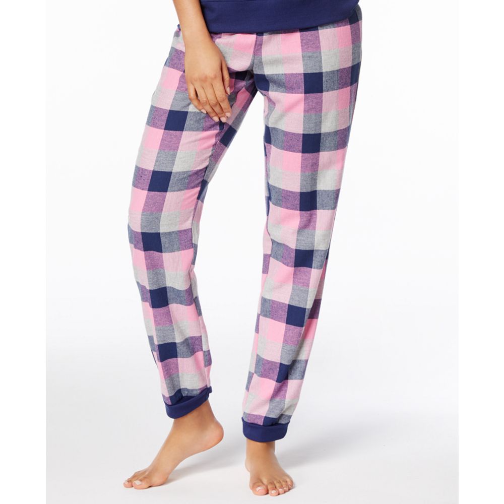 Jenni By Jennifer Moore Womens Checkered Jogger Pajama Pants