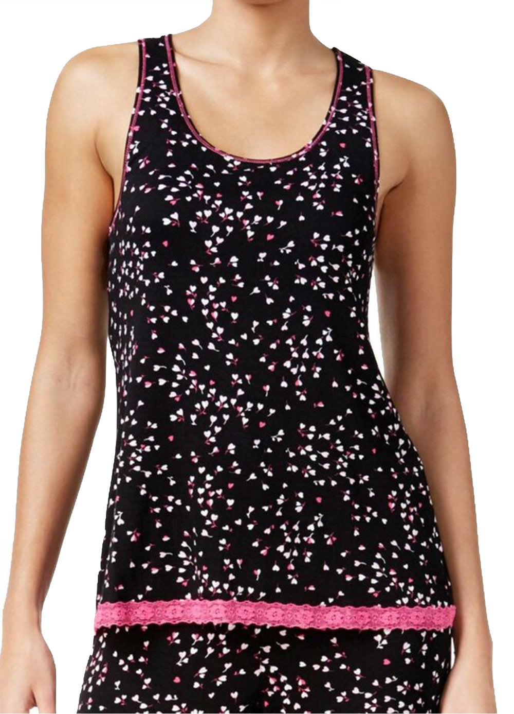 Jenni by Jennifer Moore Womens Sleepwear Printed Racerback Tank Top