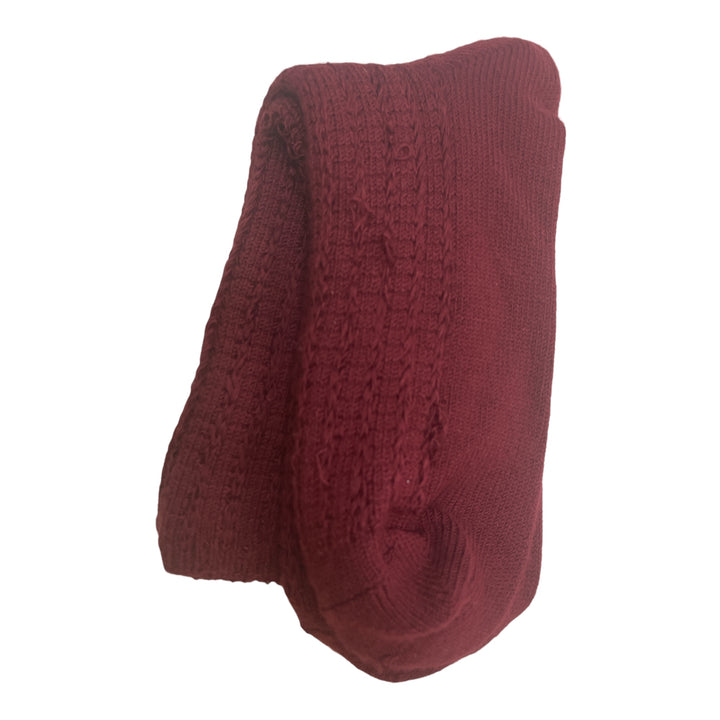 HUE Womens Chenille Plush Boot Socks,1 pack,Size 1,Color Maroon