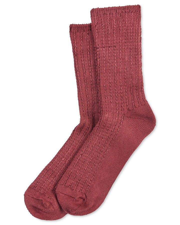 HUE Womens Super Soft Ribbed Boot Socks,1 pack,One Size,Color Sangria