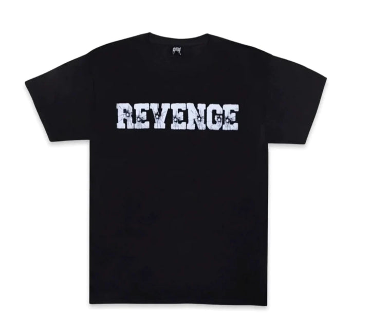 Revenge Bullet Hole Tee T-Shirt Black/White M