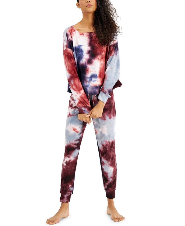 Jenni Womens Tie Dyed Loungewear Set