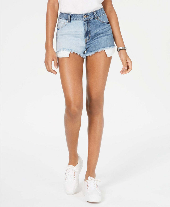 Rewash Juniors Colorblocked Denim Shorts