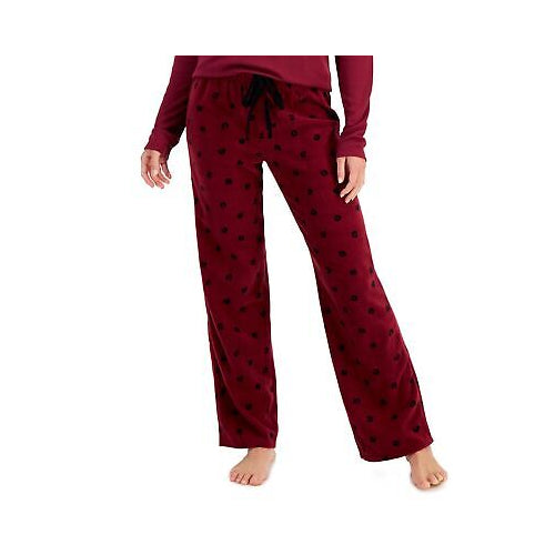 Jenni Womens Sleepwear Printed Cozy Fleece Pajama Pants