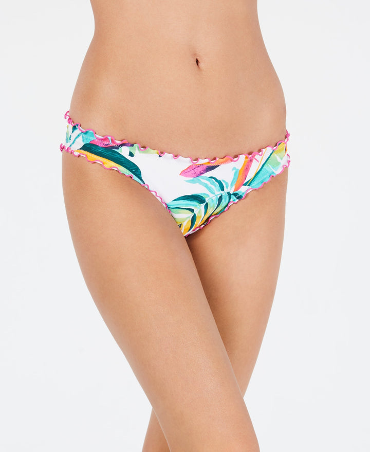 Hula Honey Juniors Palm Pop Printed Cheeky Hipster Bikini Bottoms