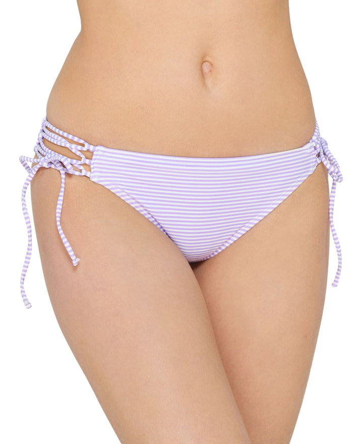 Hula Honey Juniors Sailor Stripe Tie Hipster Bikini Bottoms