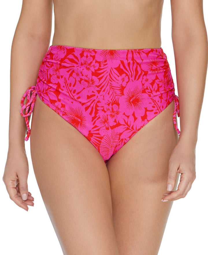 Raisins Juniors Making Waves Side-Tie High-Waist Bikini Bottoms