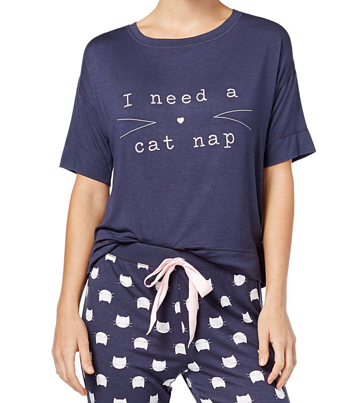 Jenni by Jennifer Moore Womens Sleepwear Graphic Pajama T-Shirt