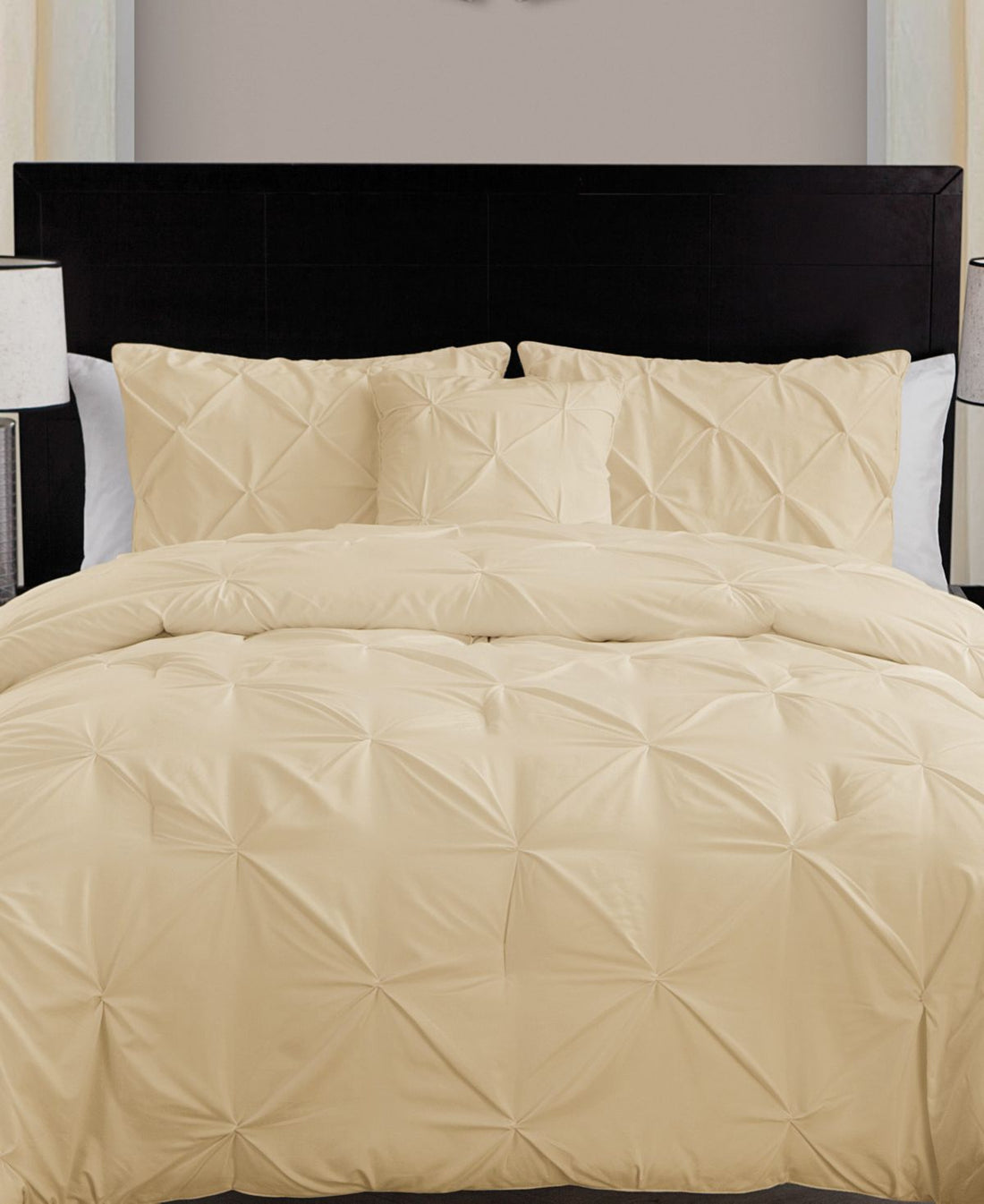 VCNY Home Carmen 3-Pieces Ruched Queen Duvet Cover Set