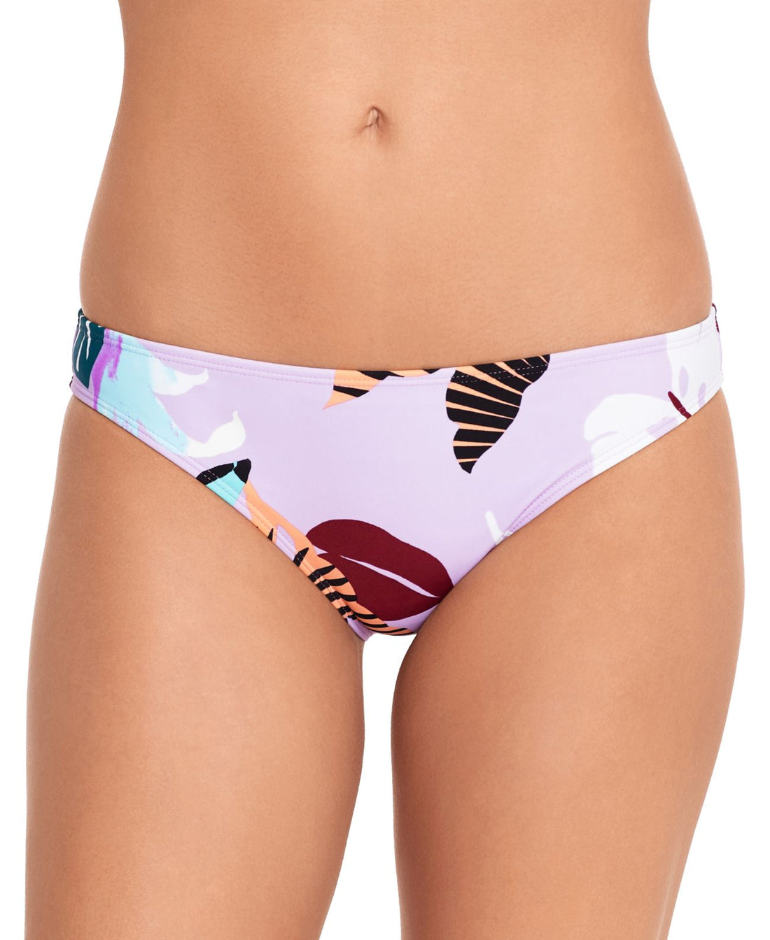 Salt + Cove Juniors Just Fronds Cinched-Back Hipster Bikini Bottoms