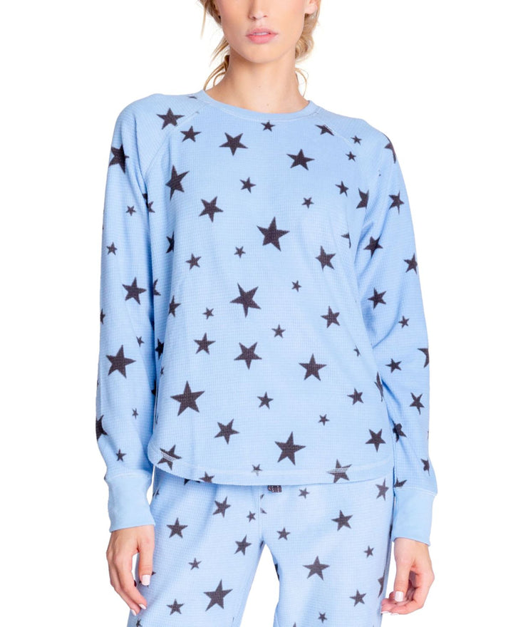 Insomniax Womens Printed Long Sleeve Pajama Top Only,1-Piece