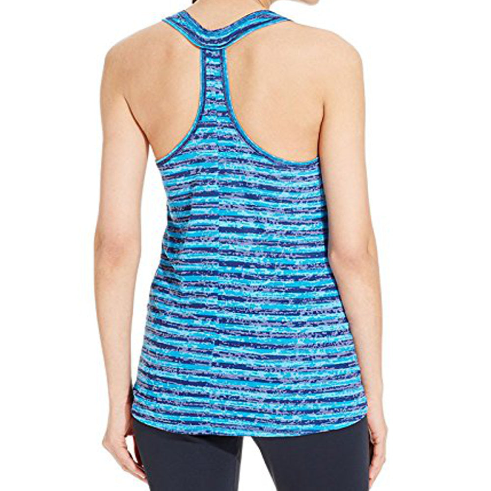 Ideology Womens Striped T Back Burnout Tank Top