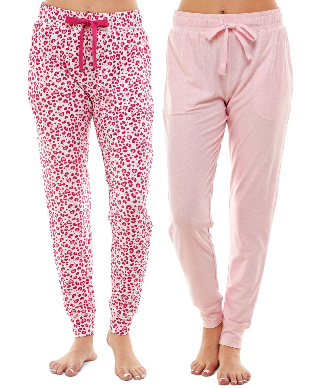 Roudelain Womens Ultra-Soft Jogger Pajama Bottoms, Set of 2