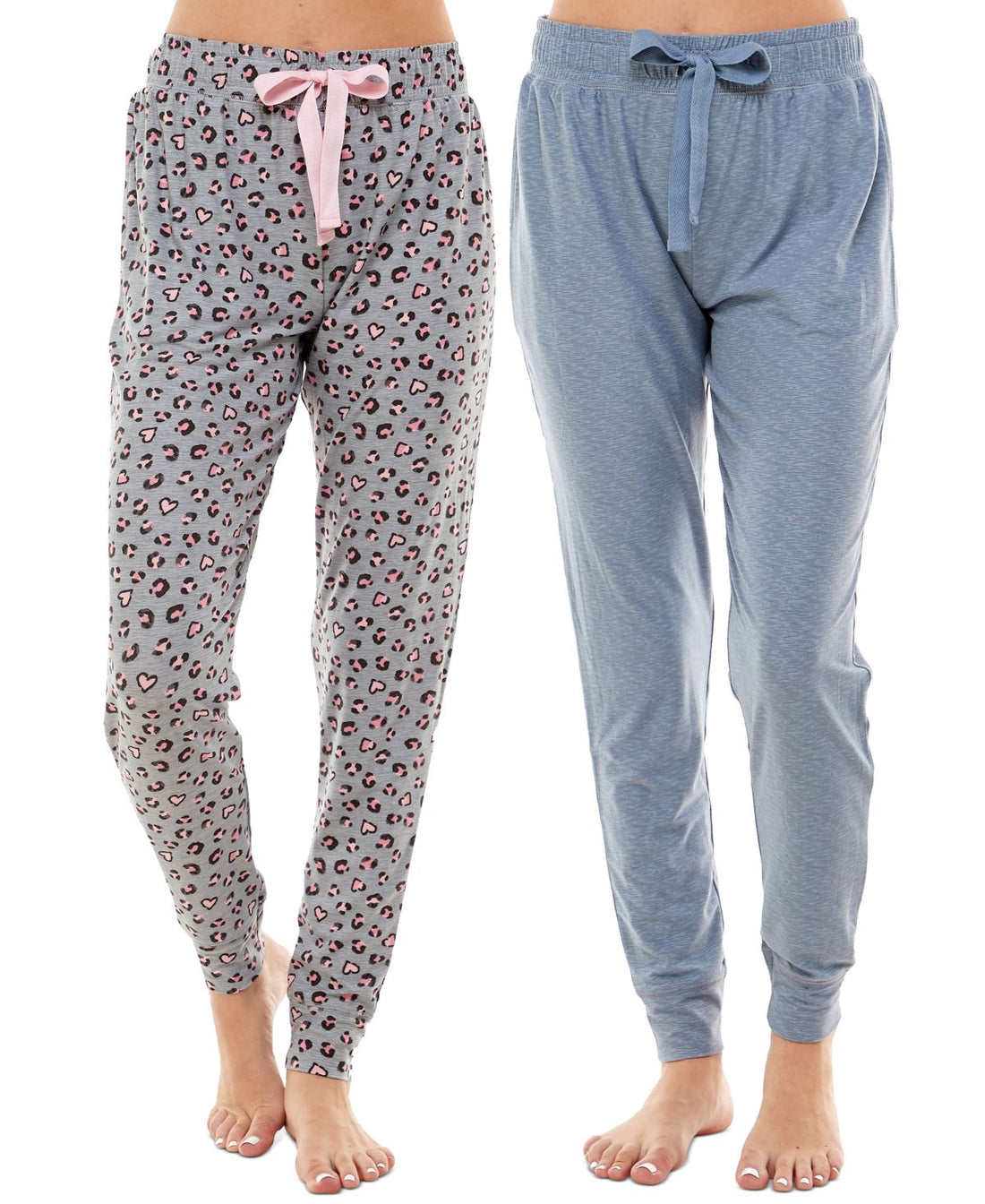 Roudelain Womens Ultra-Soft Jogger Pajama Bottoms, Set of 2