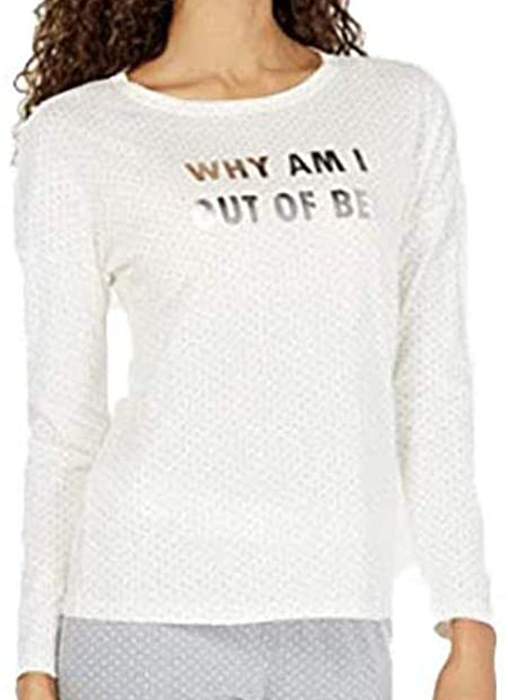 Jenni by Jennifer Moore Womens Graphic Long Sleeves Pajama Top Only,1-Piece