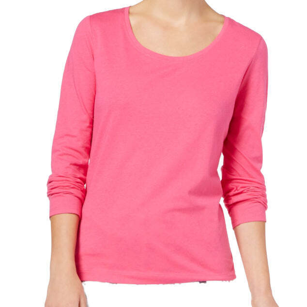 Jenni by Jennifer Moore Womens Solid Fleece Top