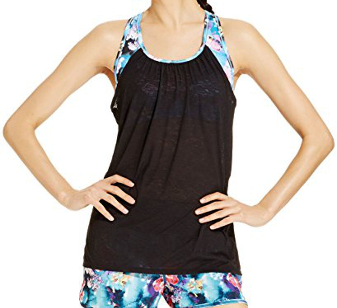 Ideology Womens Printed Layered Tank